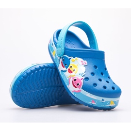 Zuecos infantiles CROCS Fl Babyshark Band Clog T 207066-4JL azul 8