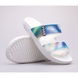 Zapatillas casa mujer CROCS Classic Solarized Sandal 207771-94S blanco multicolor 8