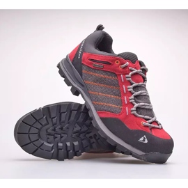BERGSON Kadam Low Stx zapatillas de trekking para hombre negro rojo 3