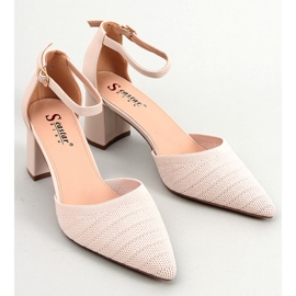 BM Rossi Zapatos de salón beige con cinturón 2