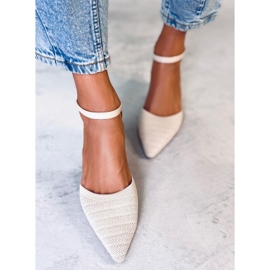 BM Rossi Zapatos de salón beige con cinturón 3
