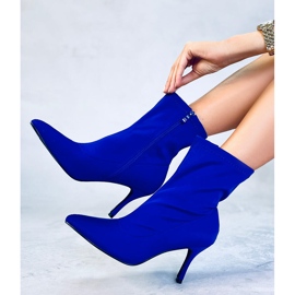 BM Botines de tacón flexibles de Mallory Blue azul 3