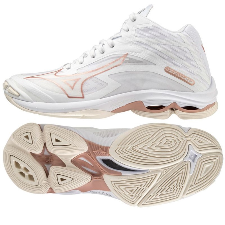 Zapatillas de voleibol Mizuno Wave Lightning Z7 Mid W V1GC225036 blanco blanco 1 Zapatillas de voleibol Mizuno Wave Lightning Z7 Mid W V1GC225036 blanco blanco 1