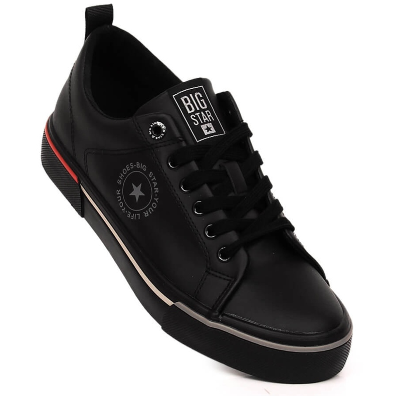 Deportivas negras de hombre fabricadas en piel ecológica Big Star LL174210 negro 1