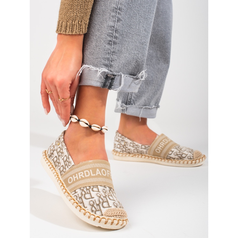 Alpargatas de mujer Shelovet beige con estampado 1 Alpargatas de mujer Shelovet beige con estampado 1