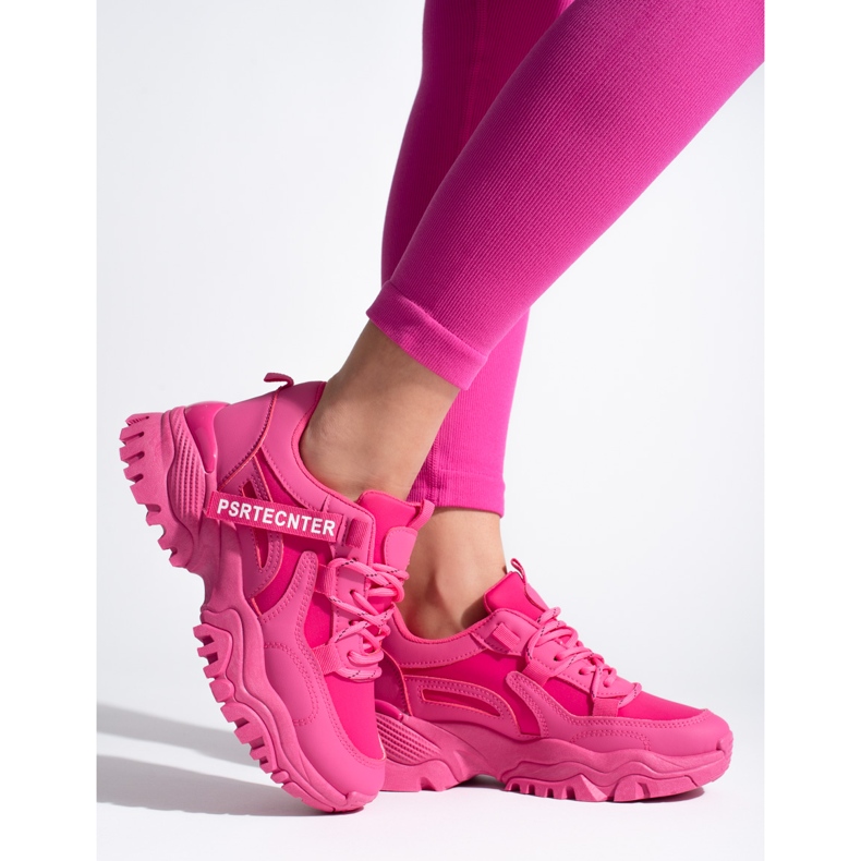 Seastar Deportivas de mujer Shelovet rosa con suela gruesa 1