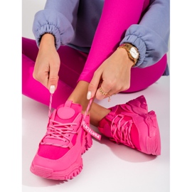 Seastar Deportivas de mujer Shelovet rosa con suela gruesa rosado 3