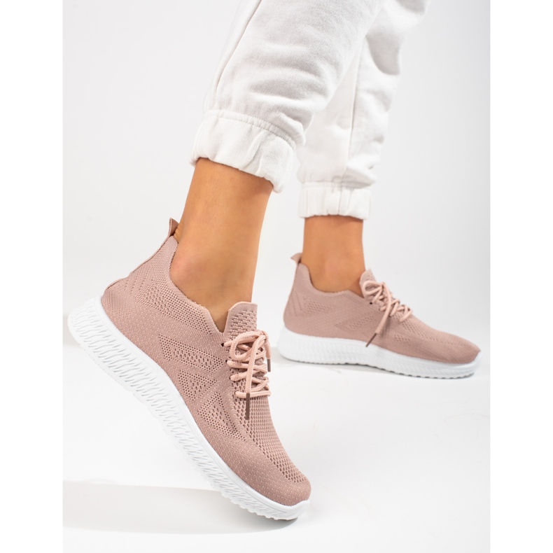 Calzado deportivo textil polvo Shelovet rosa 2
