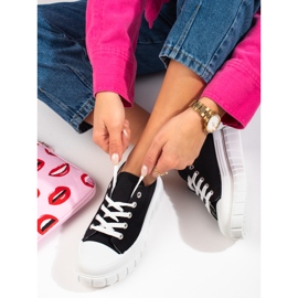 Deportivas mujer plataforma Shelovet negras negro 1