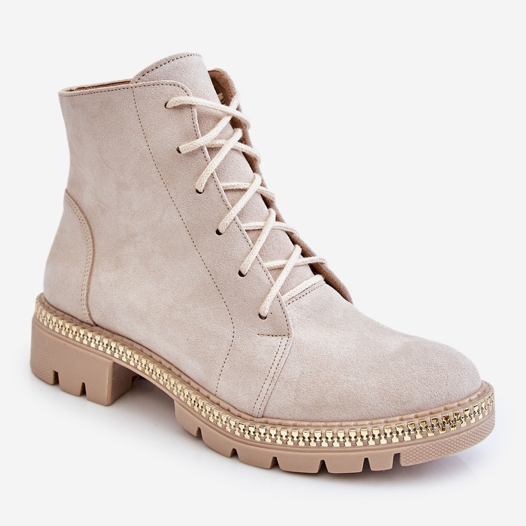 Lewski Shoes Botas Planas Leski Shoes 3285 Beige claro 1