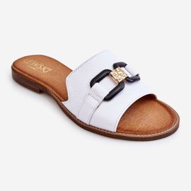 Lewski Shoes Pantuflas de Mujer en Piel Leewski Shoes 3270 White blanco 9