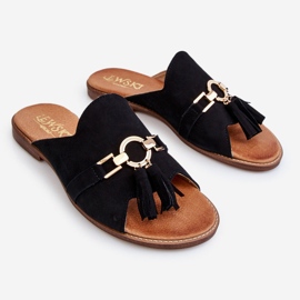 Lewski Shoes Pantuflas Mujer Ante Leewski Shoes 3226 Black negro 8
