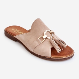 Lewski Shoes Pantuflas Mujer Ante Leewski Shoes 3226 Beige 10