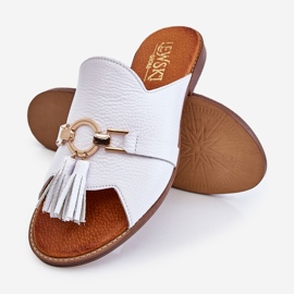 Lewski Shoes Pantuflas Mujer Piel Leewski Shoes 3226 Blanco 10