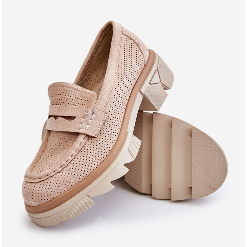 PM1 Mocasines Mujer Tacón Plano Beige Fletcher 1 PM1 Mocasines Mujer Tacón Plano Beige Fletcher 1