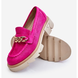 Mocasines Mujer Brogues Con Cadena Fucsia Luella rosado 10
