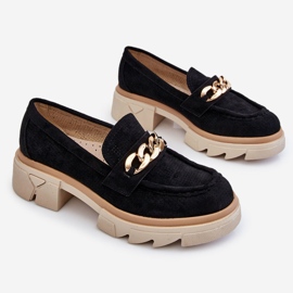PM1 Mocasines Mujer Mocasines Con Cadena Negro Luella 10