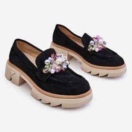 PM1 Mocasines Mujer Brogues Con Adornos Negro Issac 1 PM1 Mocasines Mujer Brogues Con Adornos Negro Issac 1