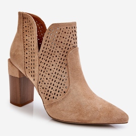 Botas Tacón Alto Caladas Ante Ante Beige Genevi 2 Botas Tacón Alto Caladas Ante Ante Beige Genevi 2