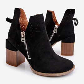 PM1 Botas De Gamuza Con Tacones Gruesos Black Camden negro 1
