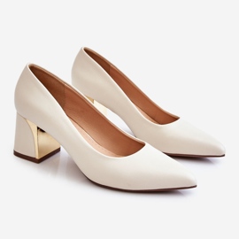 PS1 Bombas Elegantes En Un Talón Beige Emma 2