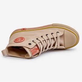 Sneakers Mujer Alta Textil Plataforma Big Star LL274187 Beige 4