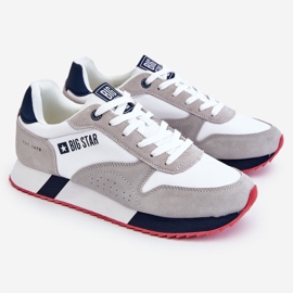 Zapatos deportivos Big Star para hombre con sistema de espuma viscoelástica LL174160 Blanco-Gris 1