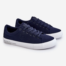 Sneakers de Hombre de Tejido Bajo Big Star LL174076 Azul Marino multicolor 8