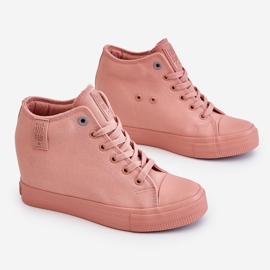 Zapatillas Altas Cuña Oculta Big Star LL274036 Rosa rosado 5