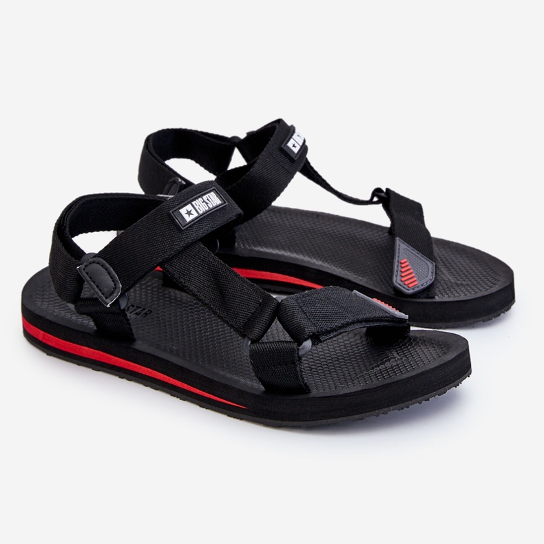 Sandalias Velcro Hombre Big Star DD174717 Negro 1