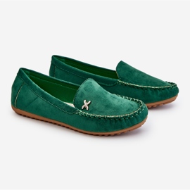 PS1 Mocasines De Mujer En Ante Con Adorno Leah Verde 7