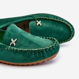 PS1 Mocasines De Mujer En Ante Con Adorno Leah Verde 8