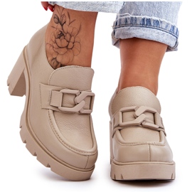 Lemar Zapatos elegantes en un pilar con una decoración Harmell beige 11