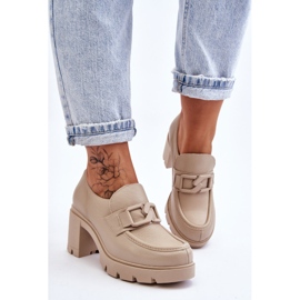 Lemar Zapatos elegantes en un pilar con una decoración Harmell beige 6