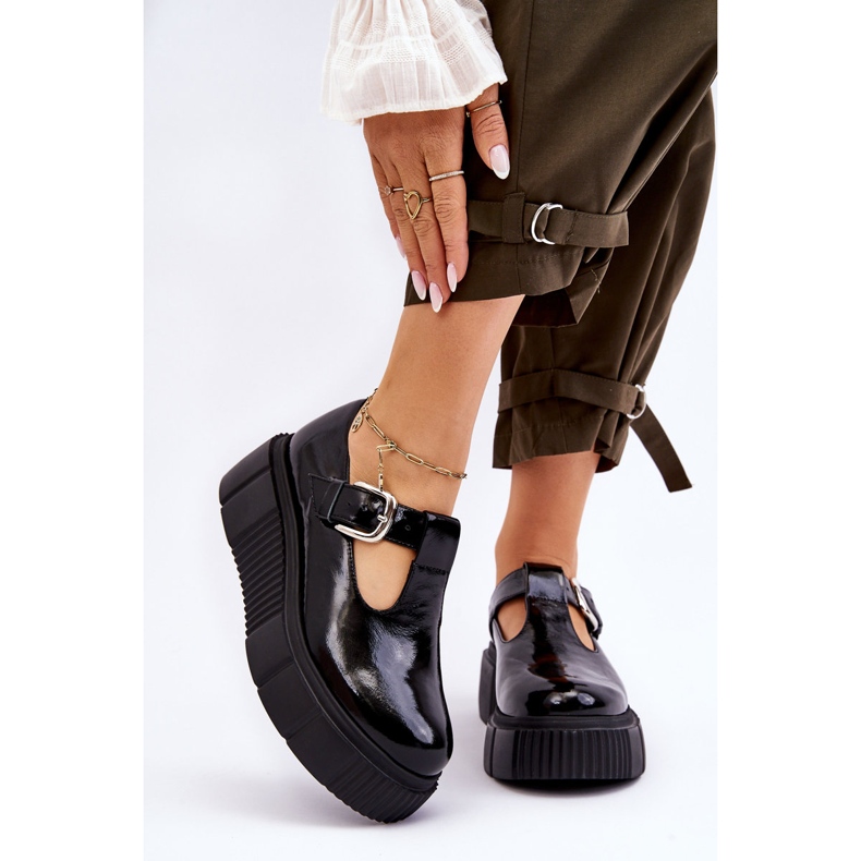 Lemar Zapatos lacados de moda en una plataforma masiva, Colson negro 1