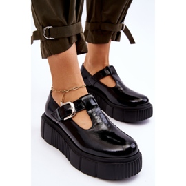 Lemar Zapatos lacados de moda en una plataforma masiva, Colson negro 4