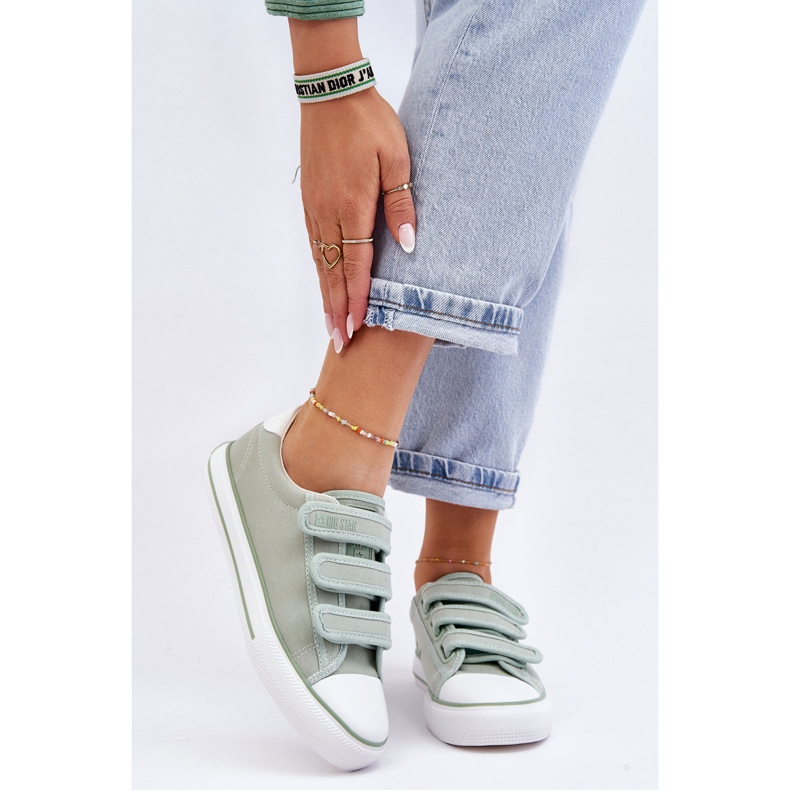 Deportivas Clásicas Tejido Velcro Big Star LL274A202 Verde 1