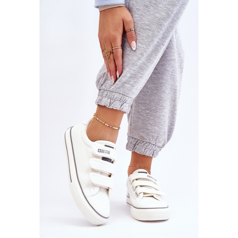 Deportivas Clásicas de Textil Con Velcro Big Star LL274A203 Blanco 1