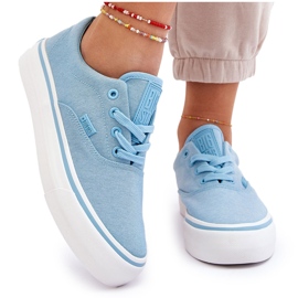 Zapatillas deportivas con plataforma de tela Big Star LL274146 Azul claro 10