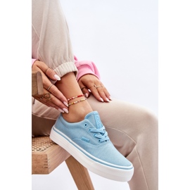 Zapatillas deportivas con plataforma de tela Big Star LL274146 Azul claro 7