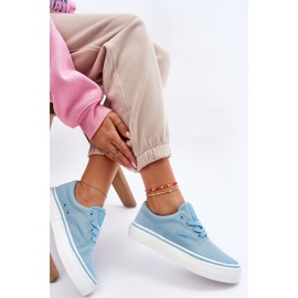 Zapatillas deportivas con plataforma de tela Big Star LL274146 Azul claro 8