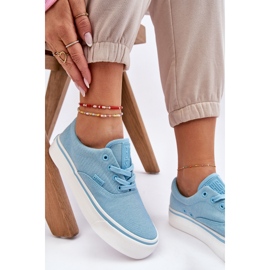 Zapatillas deportivas con plataforma de tela Big Star LL274146 Azul claro 9