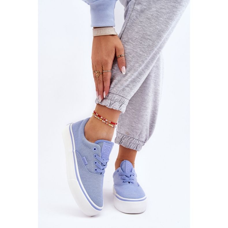 Zapatillas Big Star Tela Plataforma LL274145 Azul 2