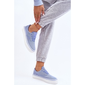 Zapatillas Big Star Tela Plataforma LL274145 Azul 4
