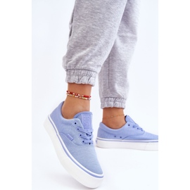 Zapatillas Big Star Tela Plataforma LL274145 Azul 3