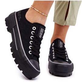 Deportivas Tela Plataforma Big Star LL274149 Negro 11
