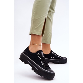 Deportivas Tela Plataforma Big Star LL274149 Negro 4