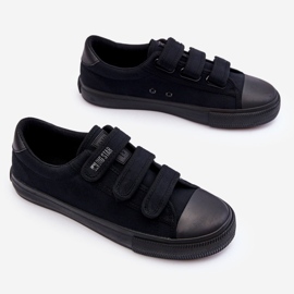 Sneakers Hombre Clásicas De Tela Con Velcro Big Star LL174631 Negro 2