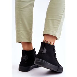 Big Star Fabric High Top Sneakers para mujer LL274444 Negro 5