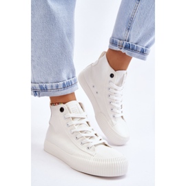Zapatillas altas de tela Big Star para mujer LL274445 Blanco 3